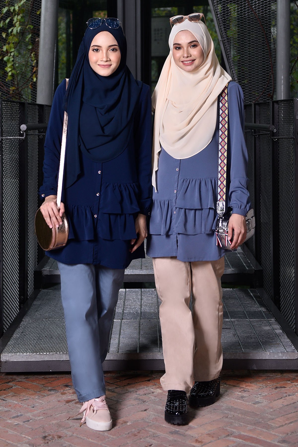 Blouse Farha - Dusty Blue