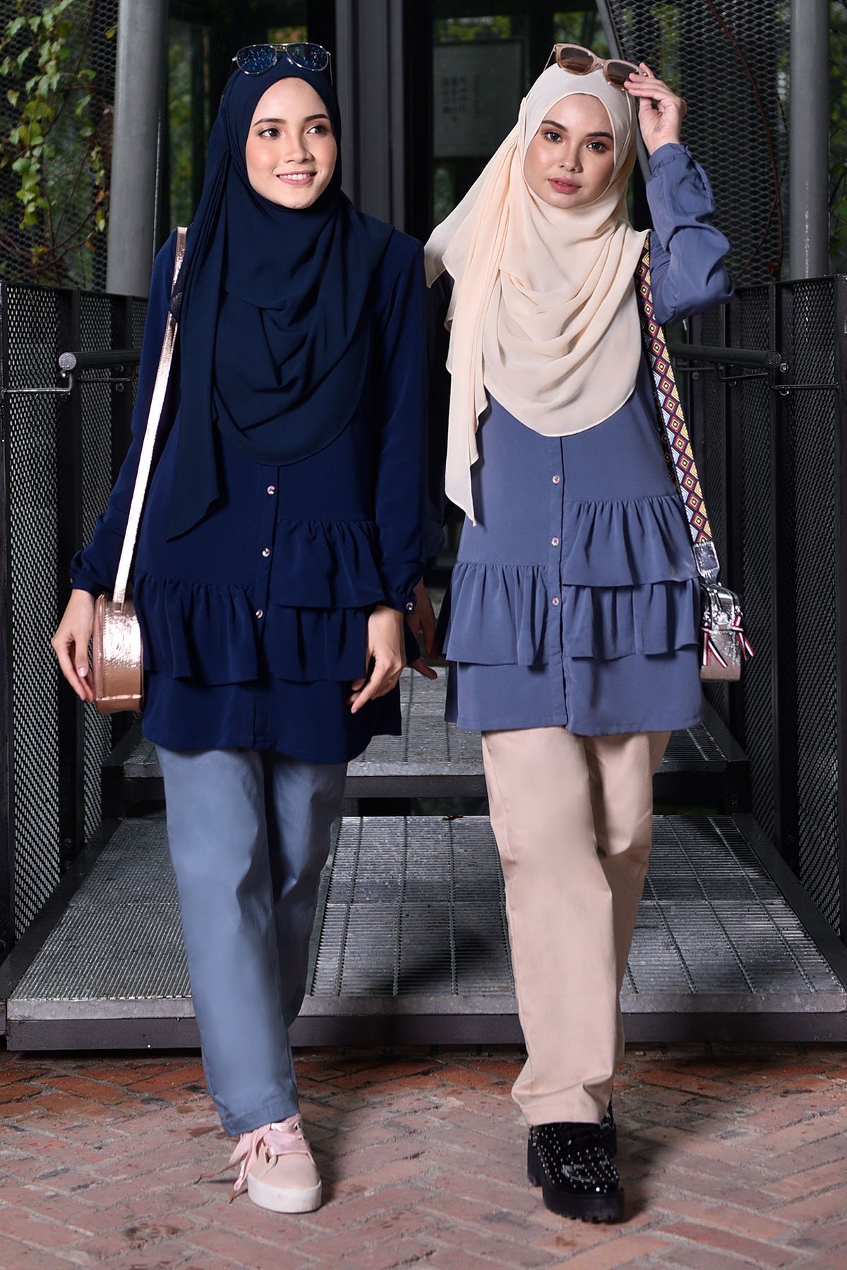 Blouse Farha - Dusty Blue