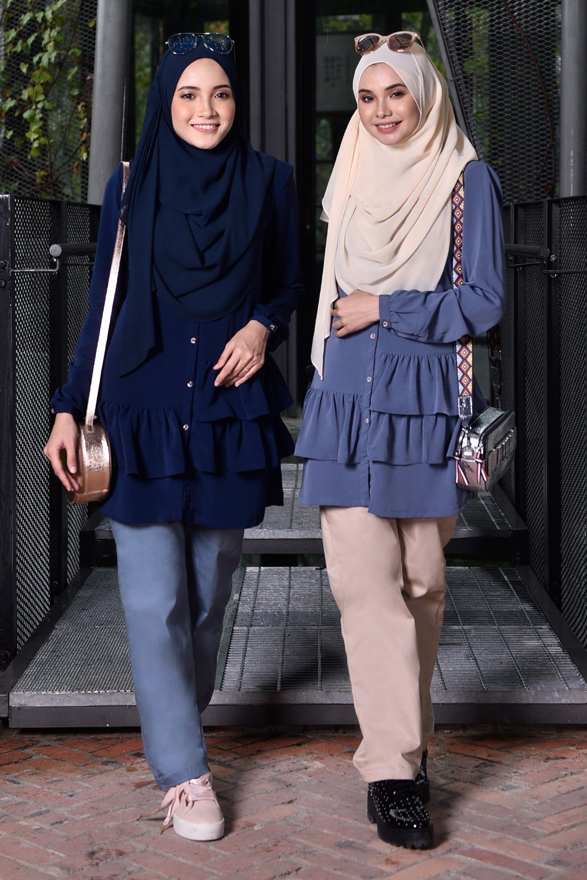 Blouse Farha - Dusty Blue