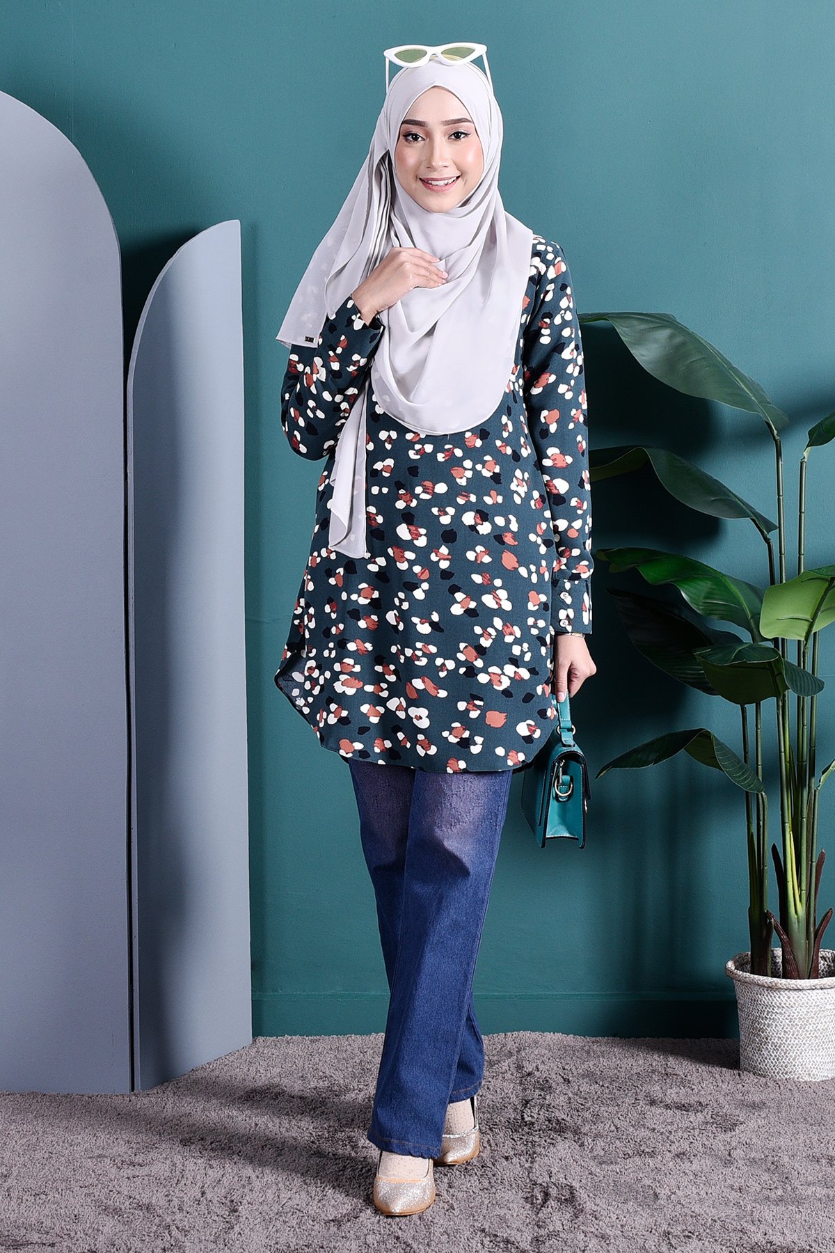 Blouse Jewel - Gem Green