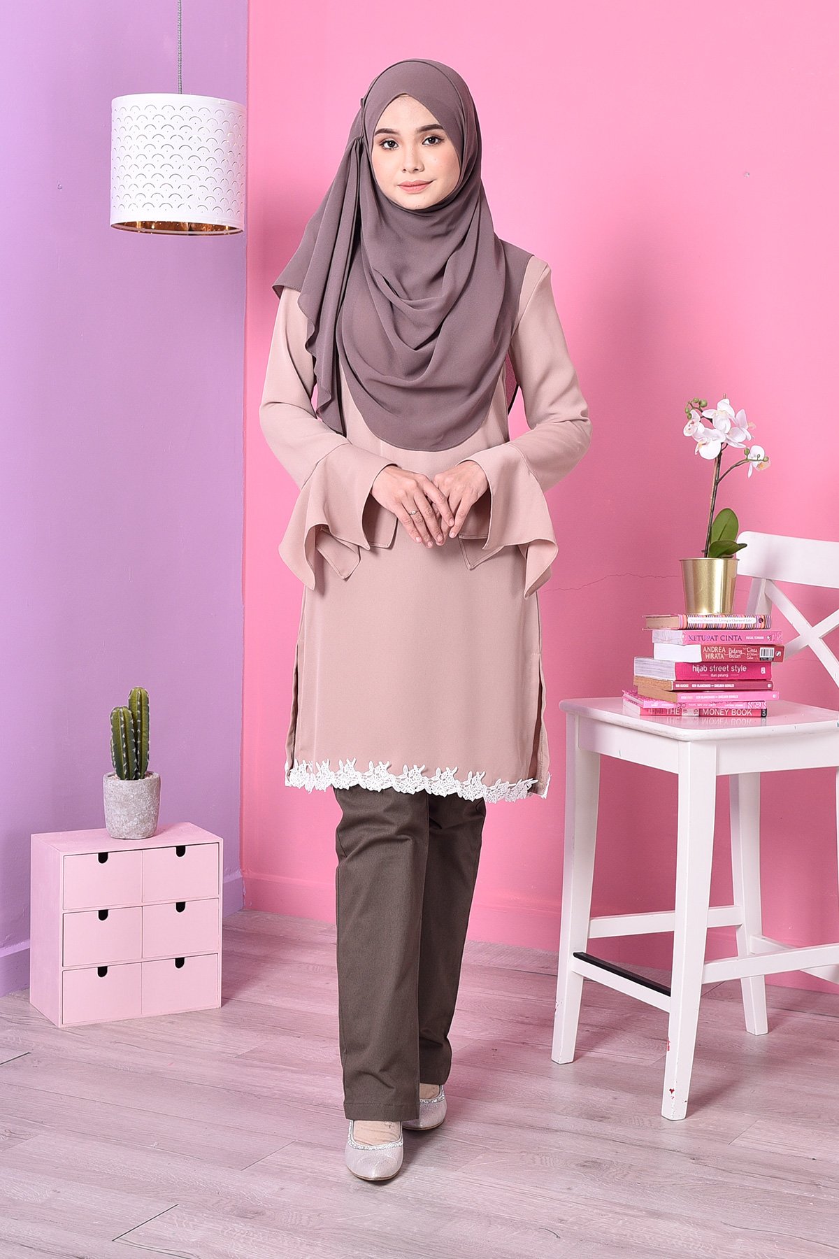 Blouse Lace Fenty - Brown