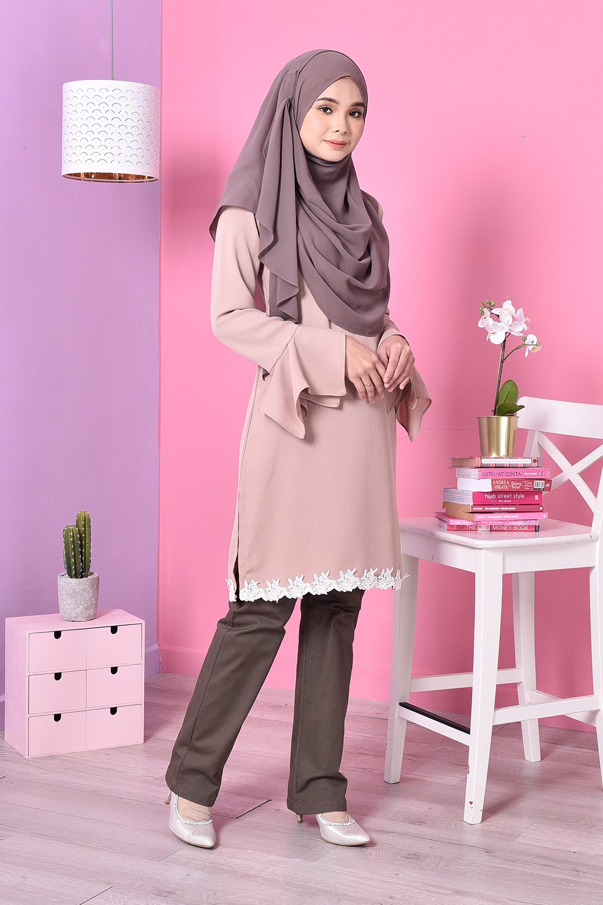 Blouse Lace Fenty - Brown