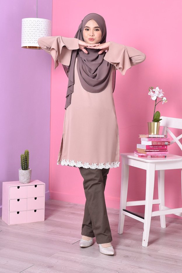 Blouse Lace Fenty - Brown