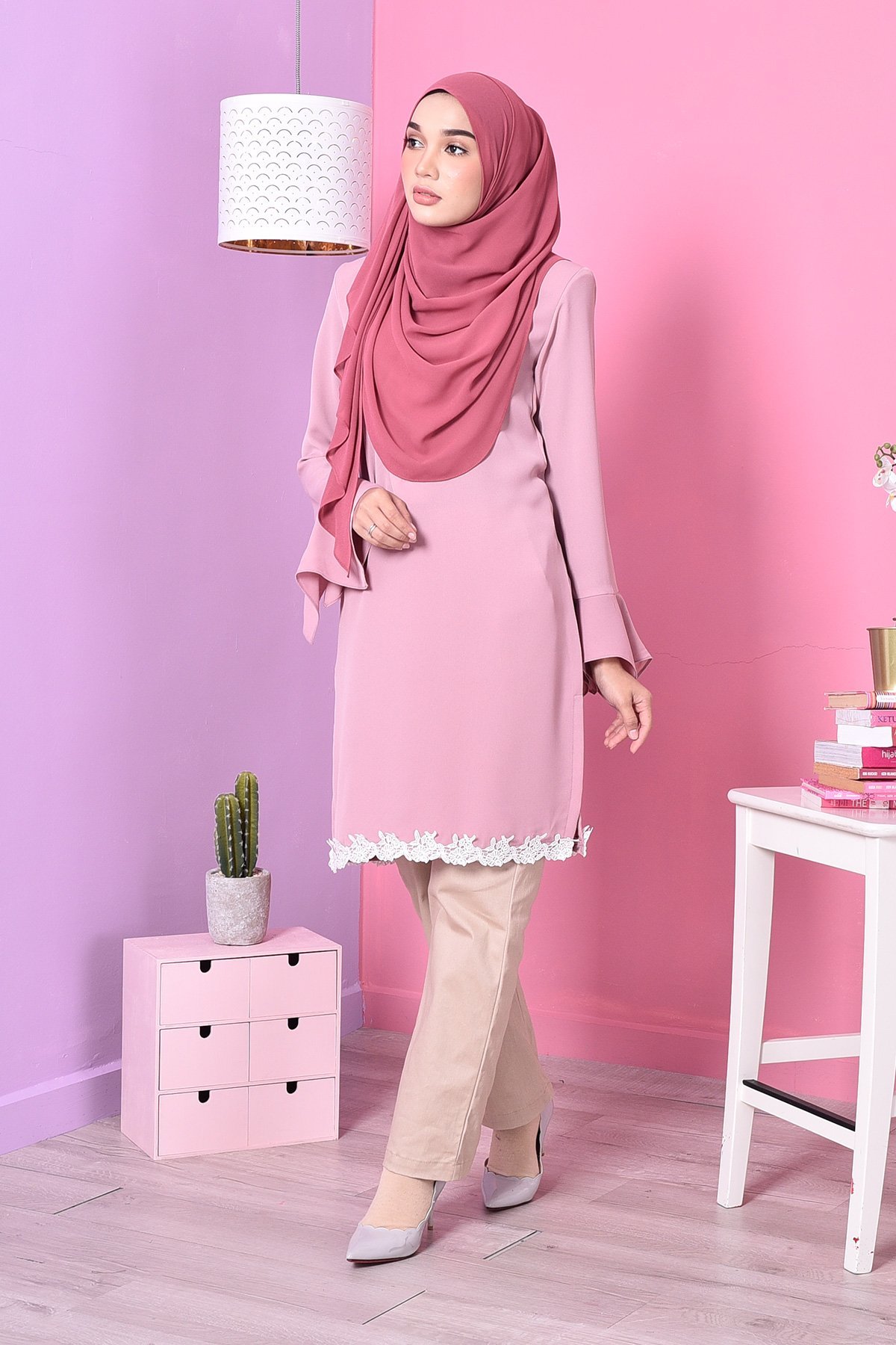 Blouse Lace Fenty - Pink