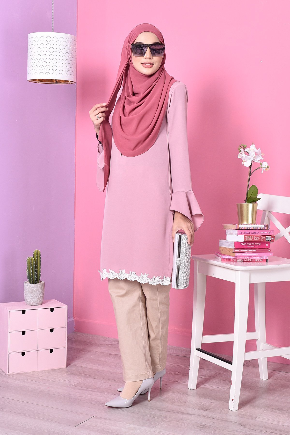 Blouse Lace Fenty - Pink
