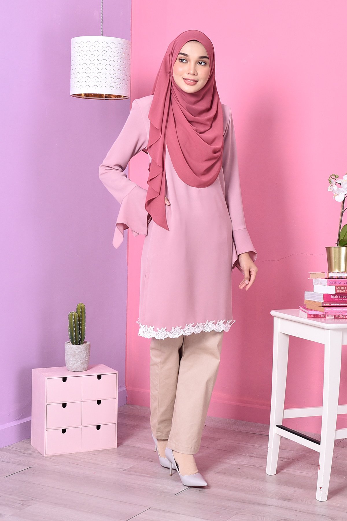 Blouse Lace Fenty - Pink