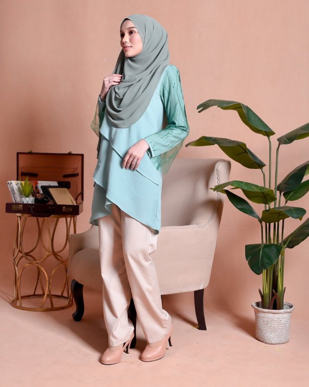 Blouse Lace Hanaa - Grass Green