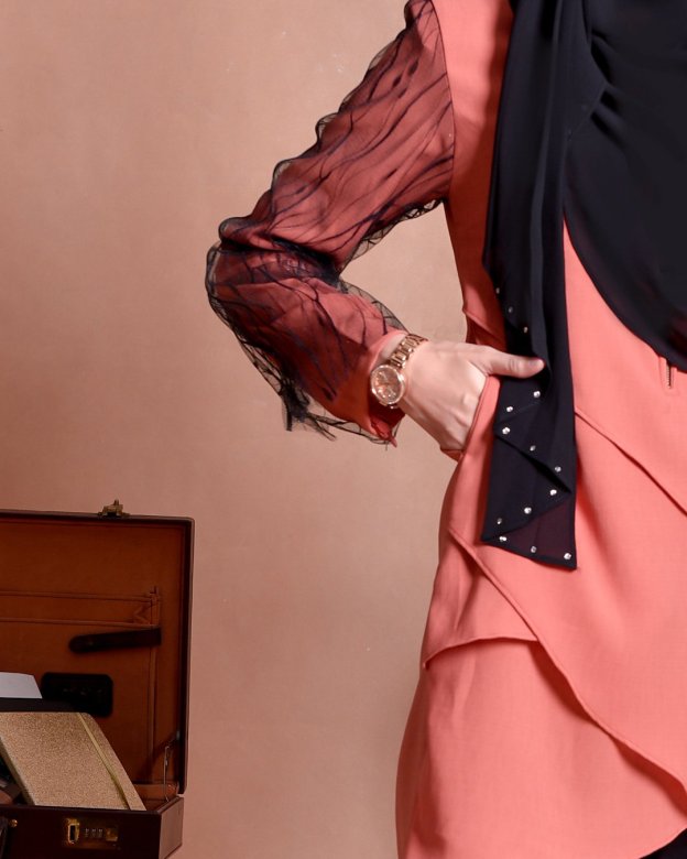 Blouse Lace Hanaa - Juice Orange