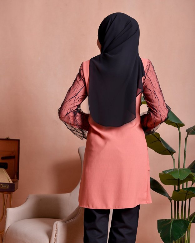 Blouse Lace Hanaa - Juice Orange