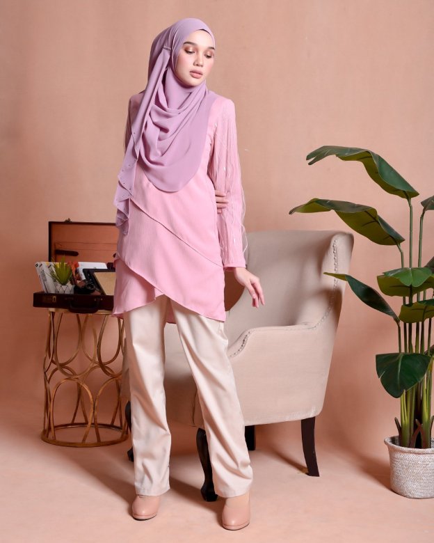 Blouse Lace Hanaa - Ultra Pink