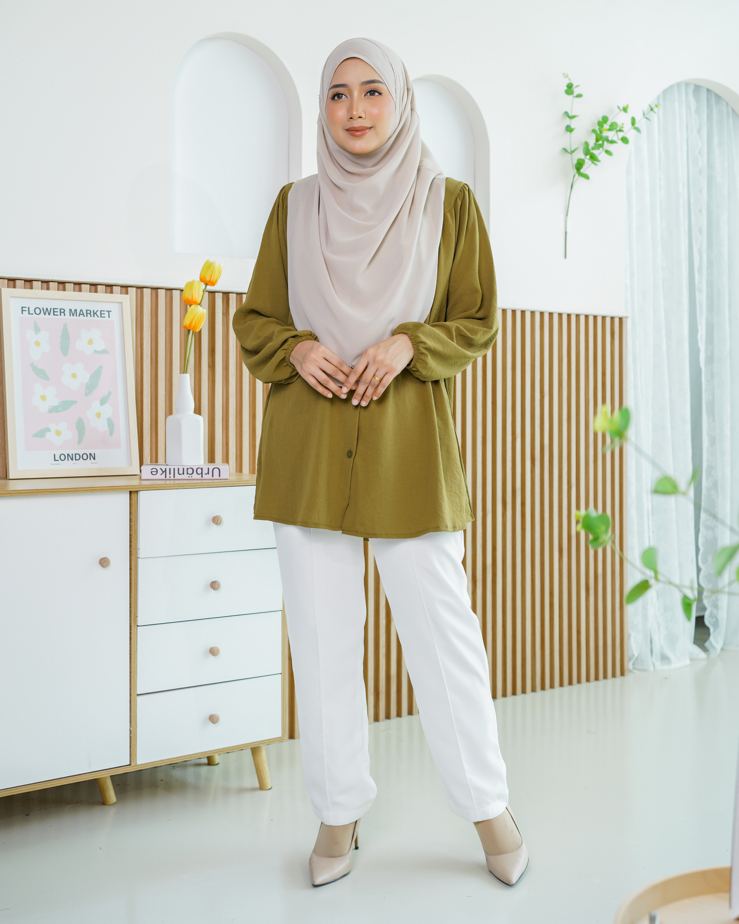 Blouse Leria Laluna X MCC - Olive Green