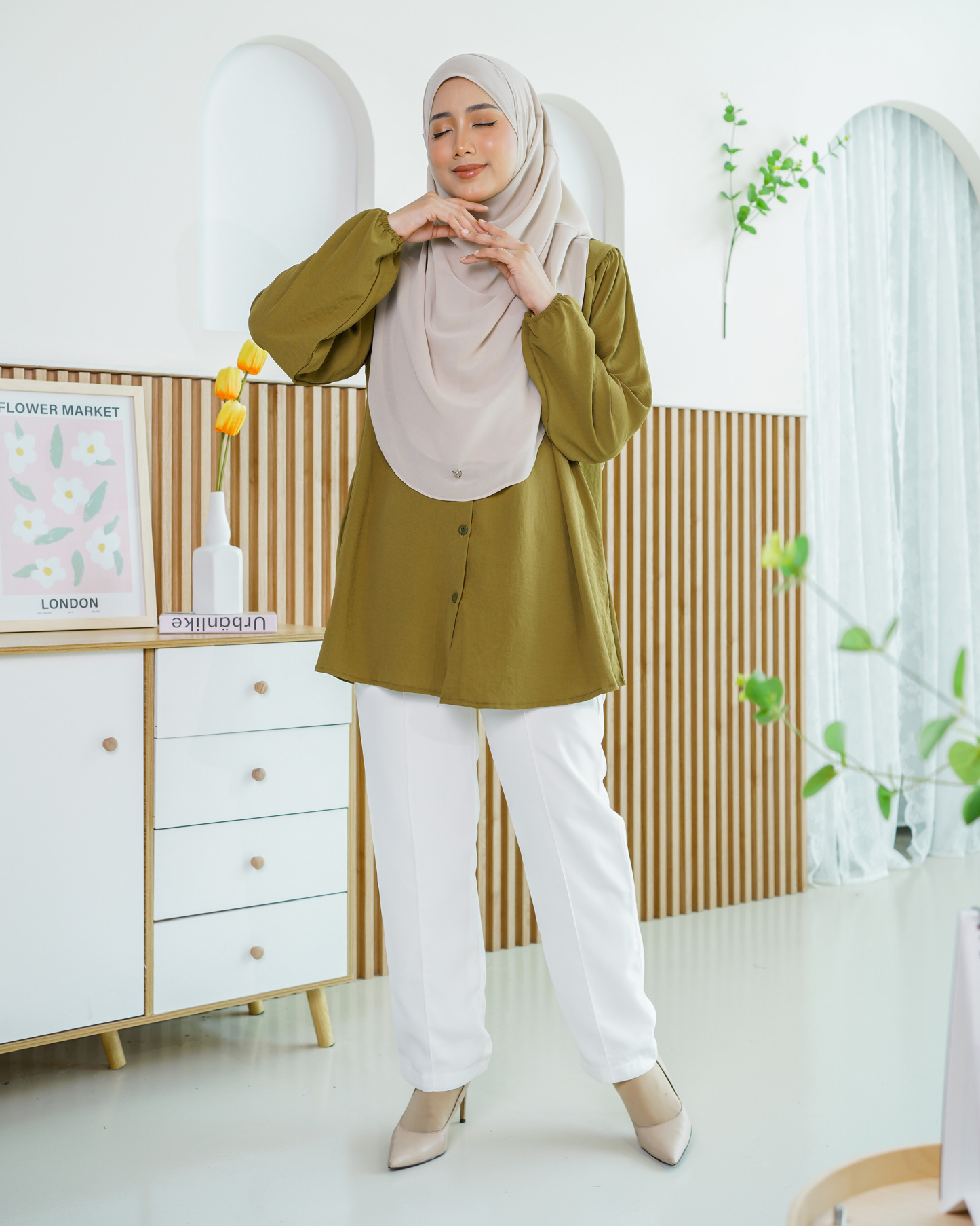 Blouse Leria Laluna X MCC - Olive Green
