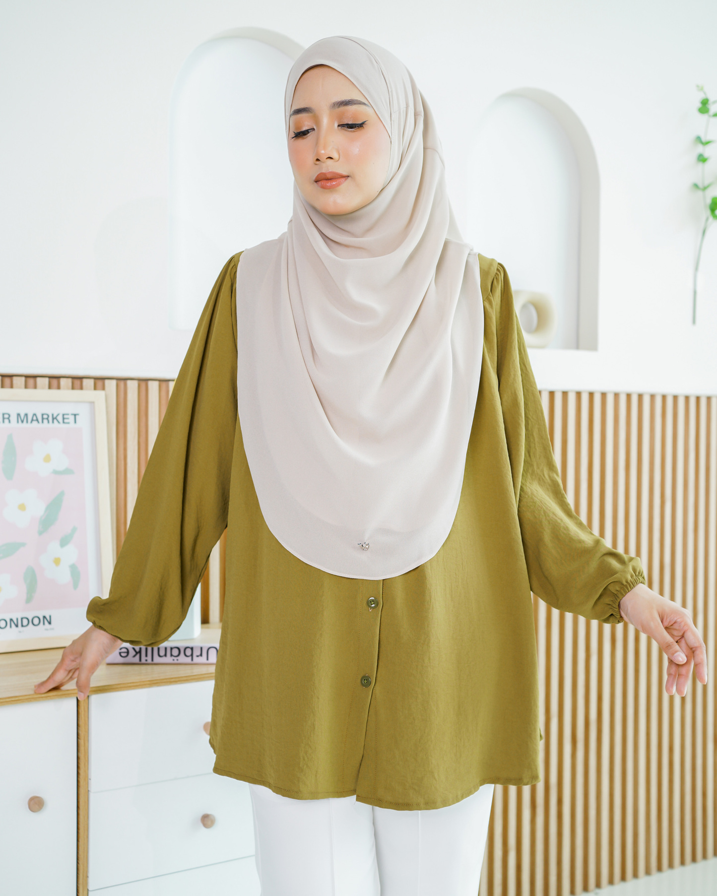 Blouse Leria Laluna X MCC - Olive Green