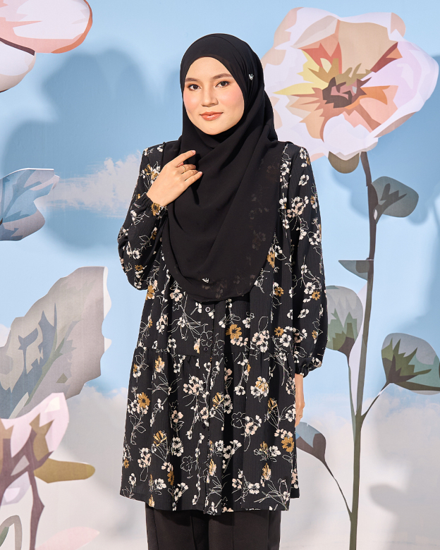 Blouse Luna Laluna X MCC - Black Margarita