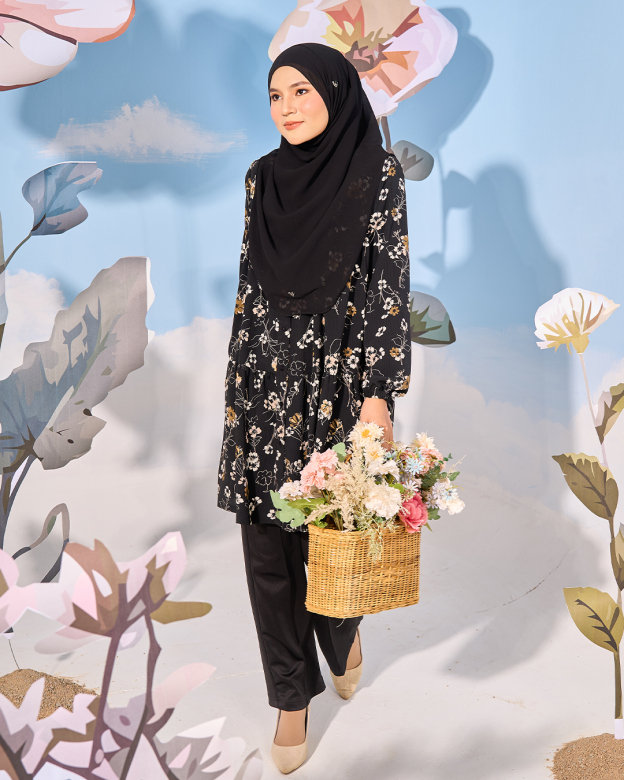 Blouse Luna Laluna X MCC - Black Margarita