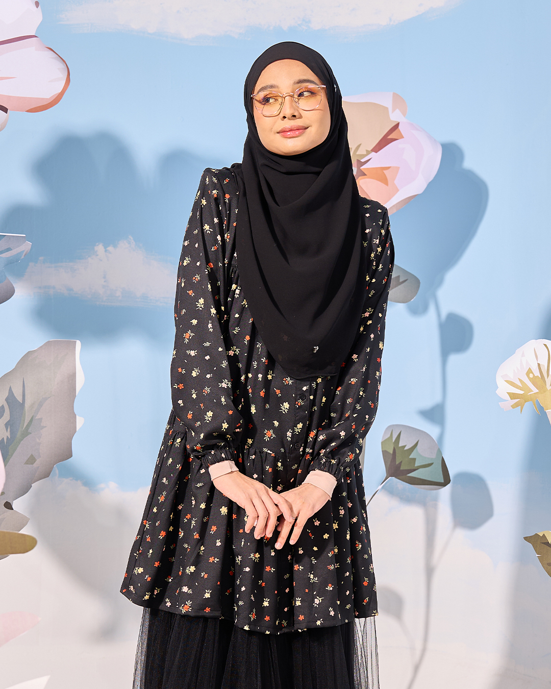 Blouse Luna Laluna X MCC - Black Velvet