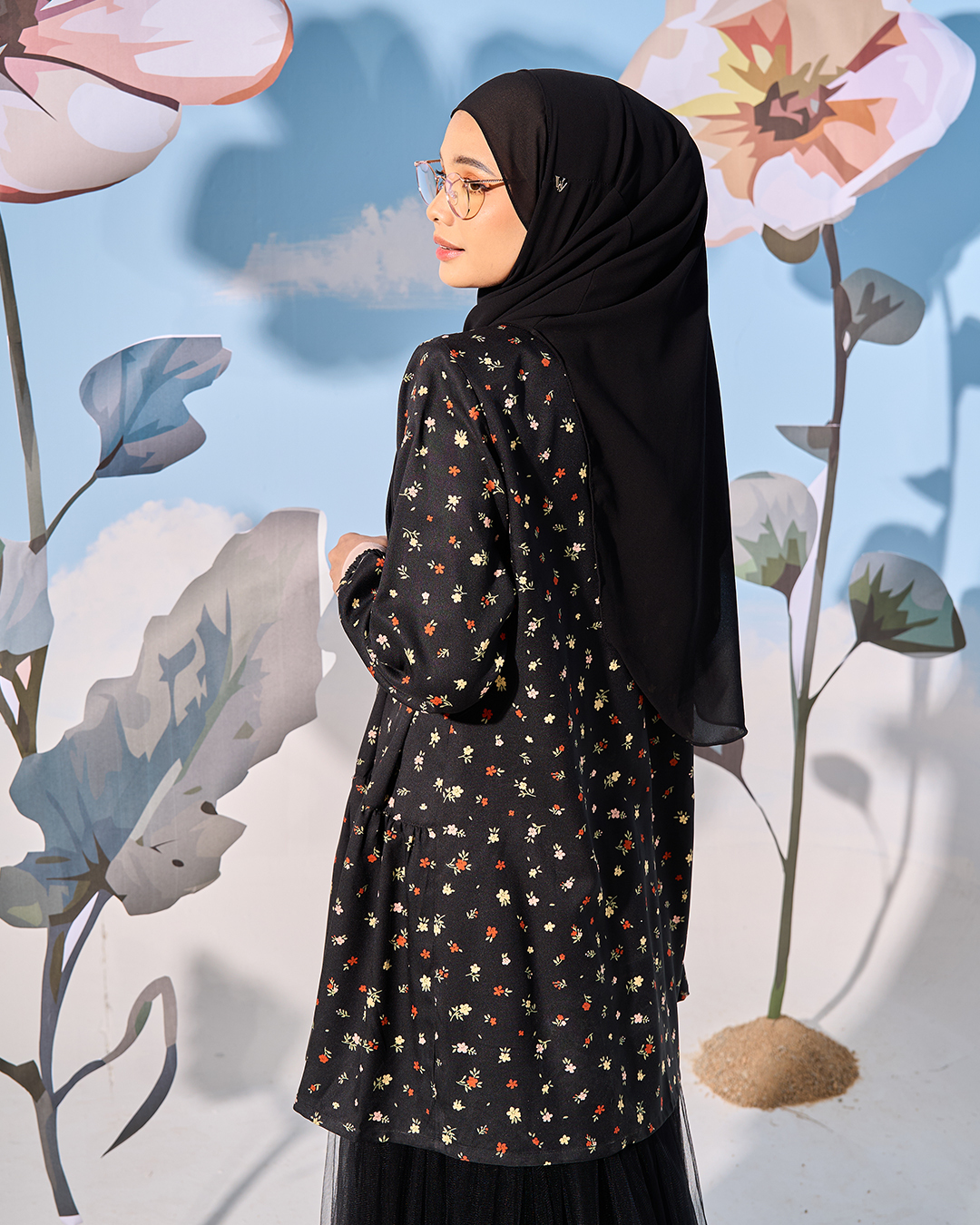 Blouse Luna Laluna X MCC - Black Velvet