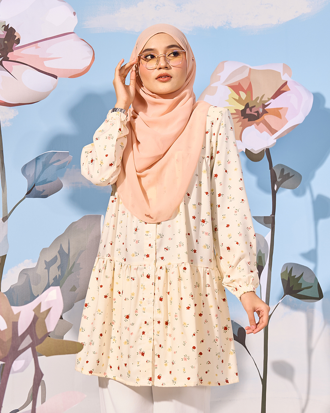 Blouse Luna Laluna X MCC - Creamy Vanilla