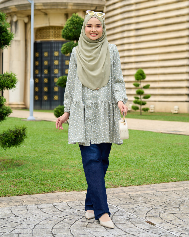 Blouse Luna Laluna X MCC – Dreamy Green