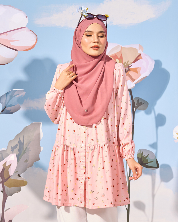Blouse Luna Laluna X MCC - Macaroon Pink