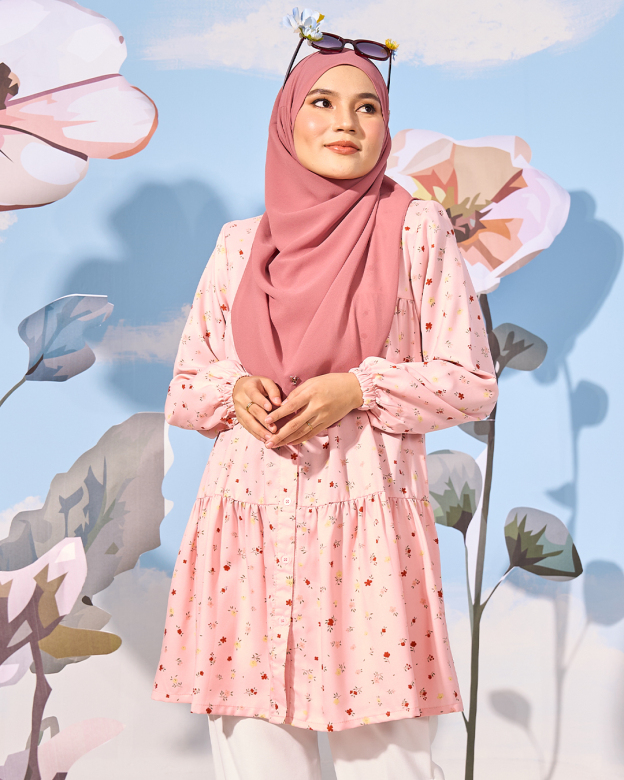 Blouse Luna Laluna X MCC - Macaroon Pink