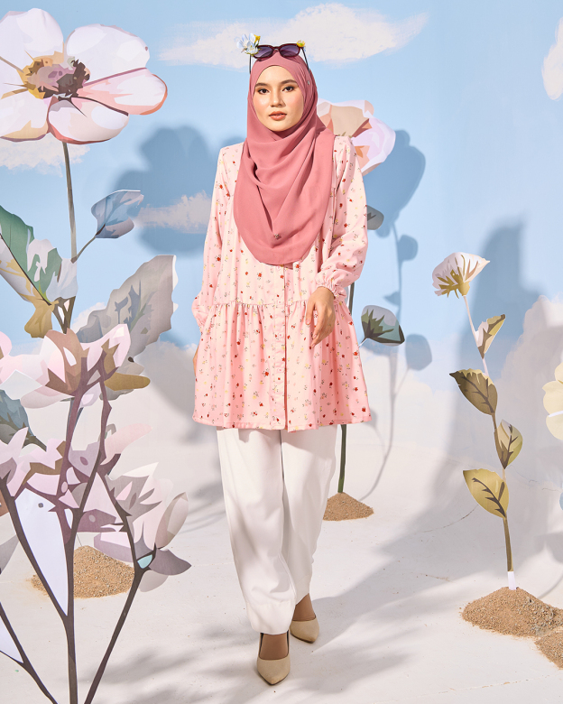 Blouse Luna Laluna X MCC - Macaroon Pink