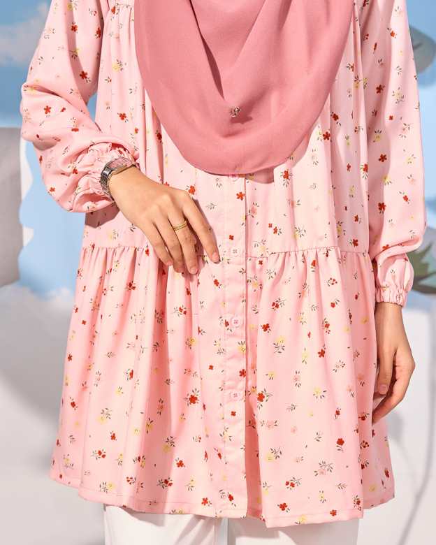 Blouse Luna Laluna X MCC - Macaroon Pink