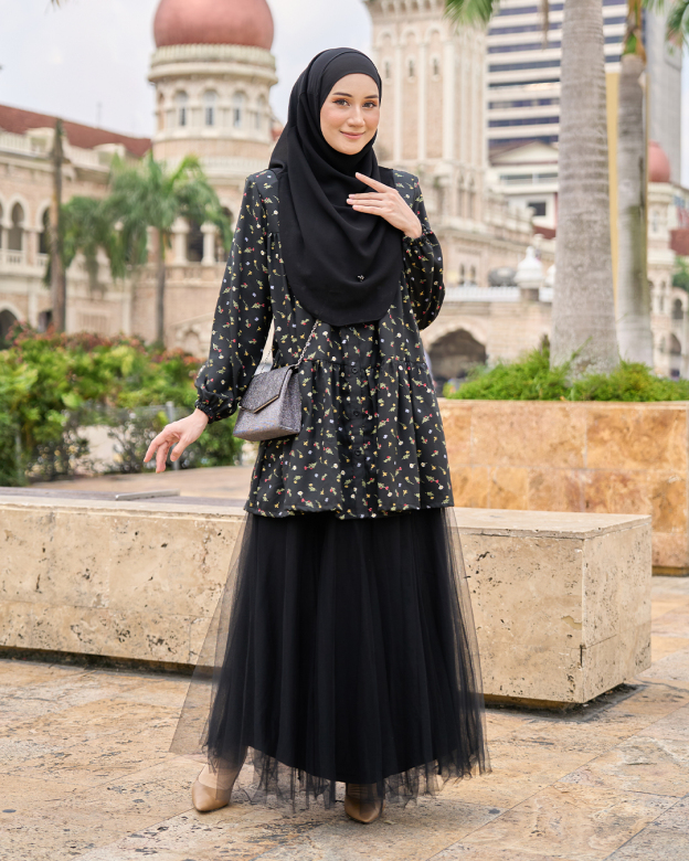Blouse Luna Laluna X MCC – Garden Black