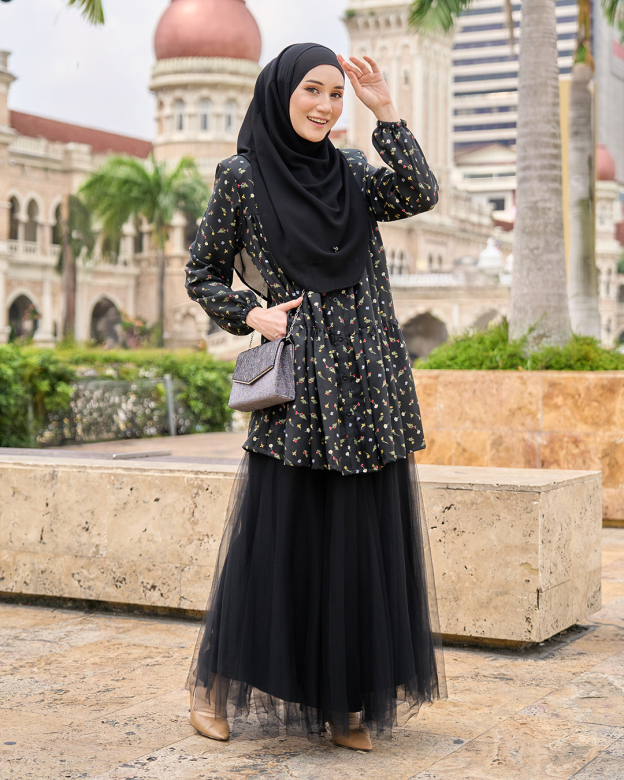 Blouse Luna Laluna X MCC – Garden Black
