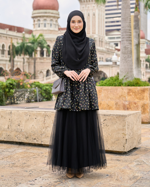 Blouse Luna Laluna X MCC – Garden Black