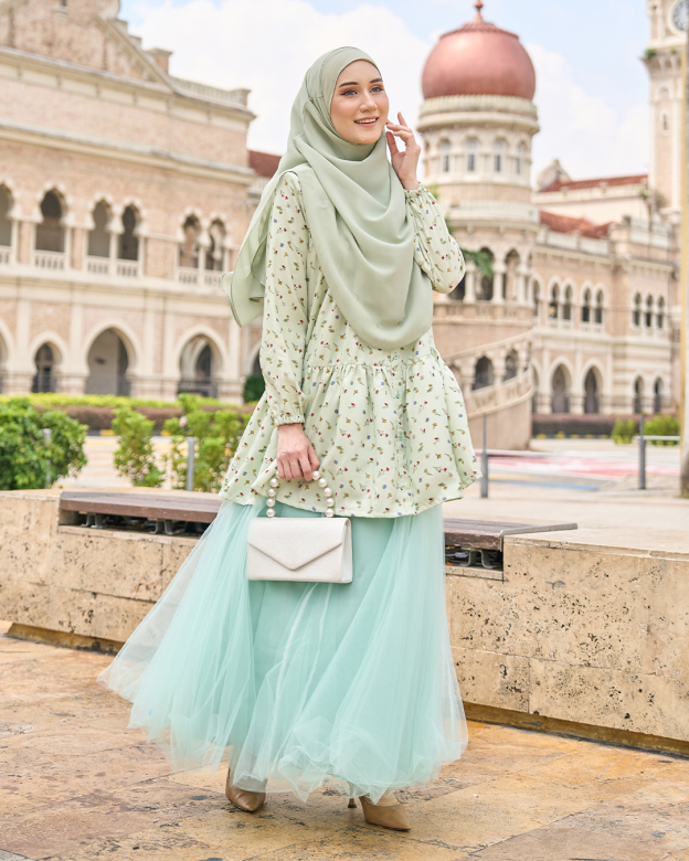 Blouse Luna Laluna X MCC – Garden Minty