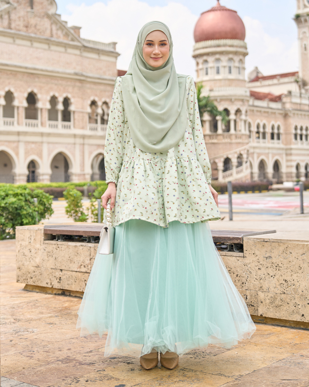 Blouse Luna Laluna X MCC – Garden Minty