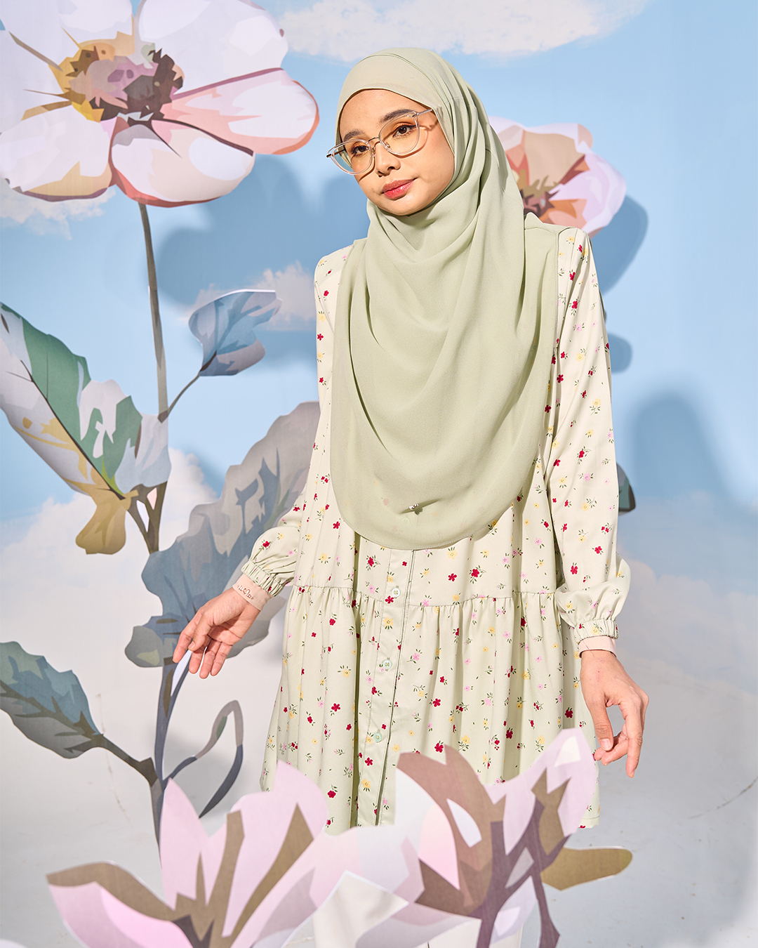 Blouse Luna Laluna X MCC - Minty Green