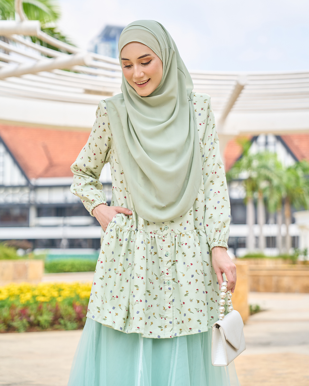 Blouse Luna Laluna X MCC – Garden Minty