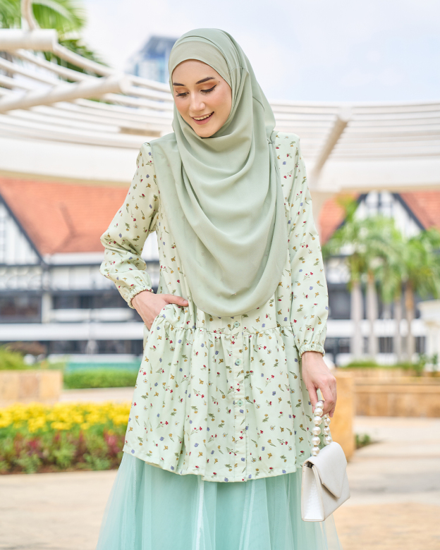 Blouse Luna Laluna X MCC – Garden Minty