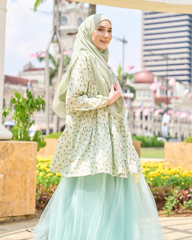 Blouse Luna Laluna X MCC – Garden Minty