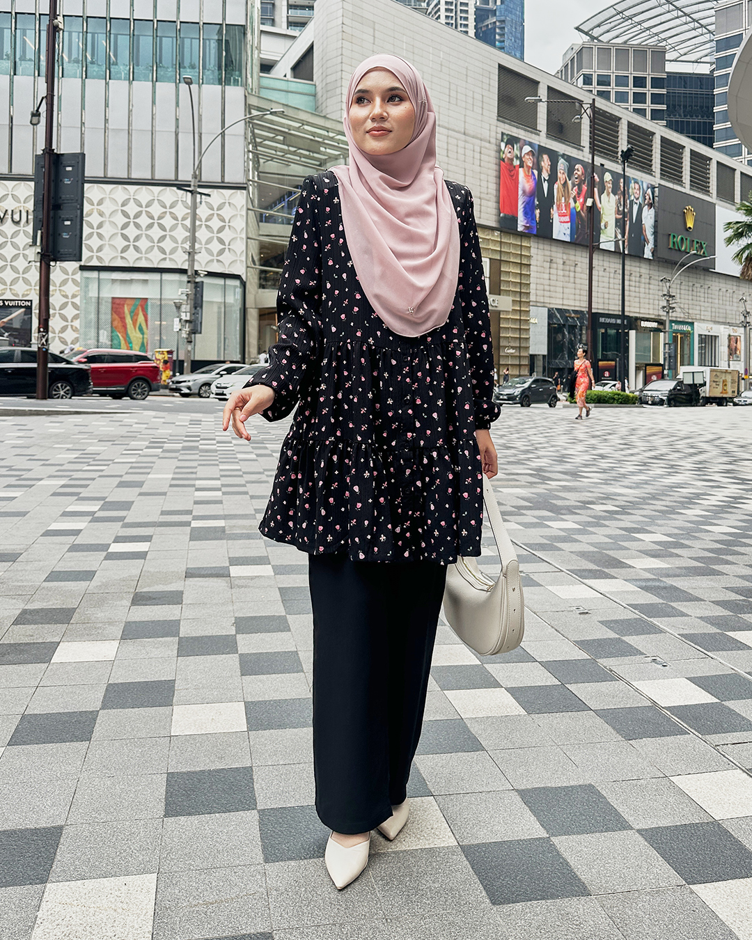 Blouse Luni Flower Rosa Series