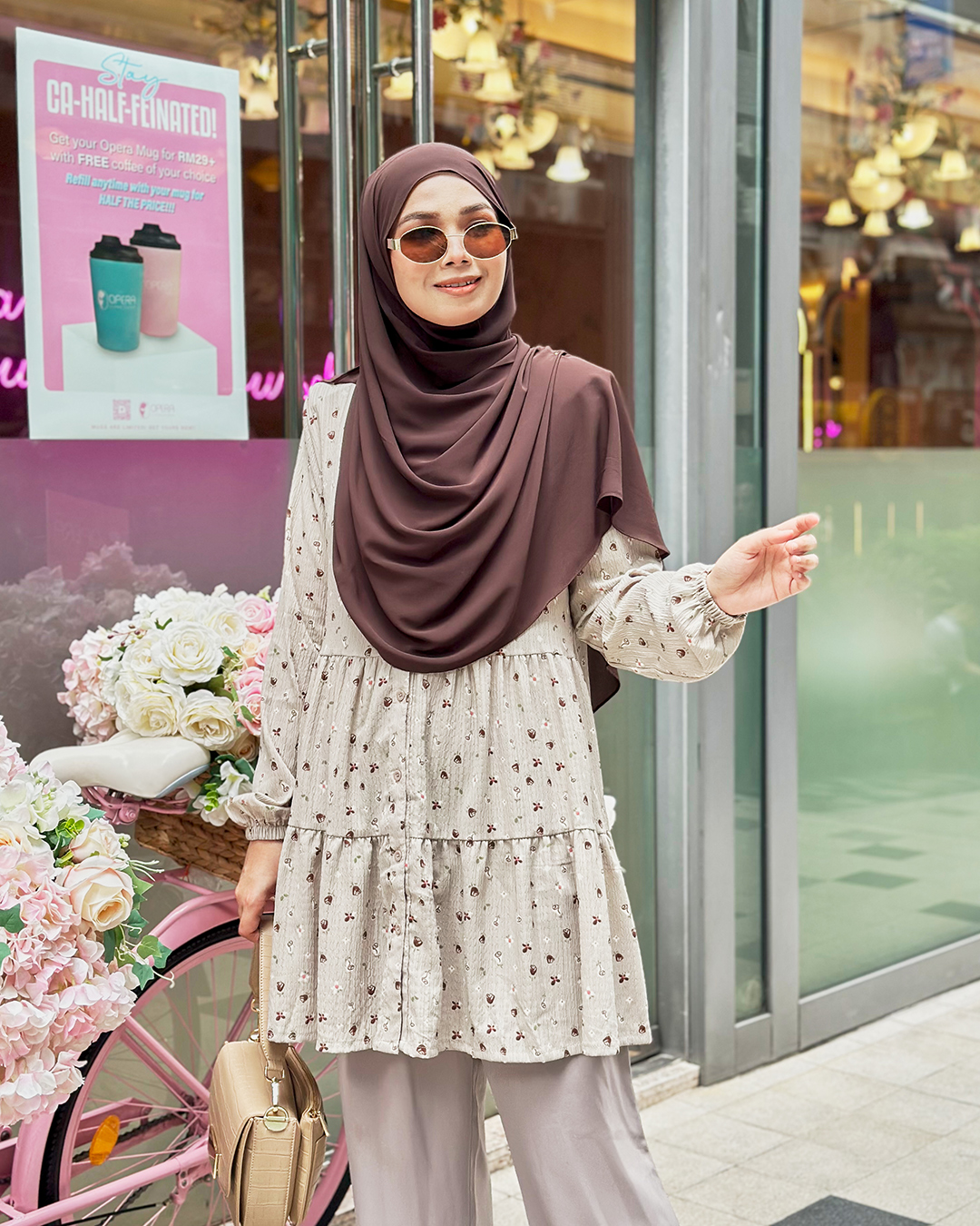 Blouse Luni Flower Rosa Series