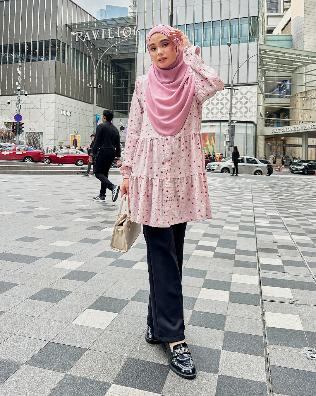 Blouse Luni Flower Rosa Series