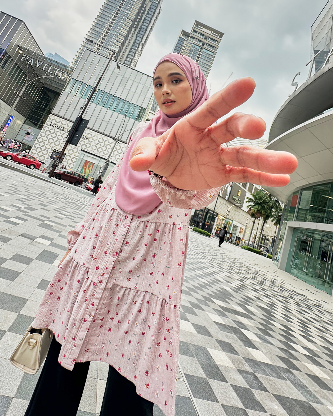 Blouse Luni Flower Rosa Series