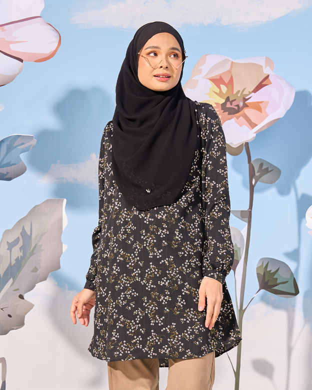 Blouse Lyana Laluna X MCC - Black Floral