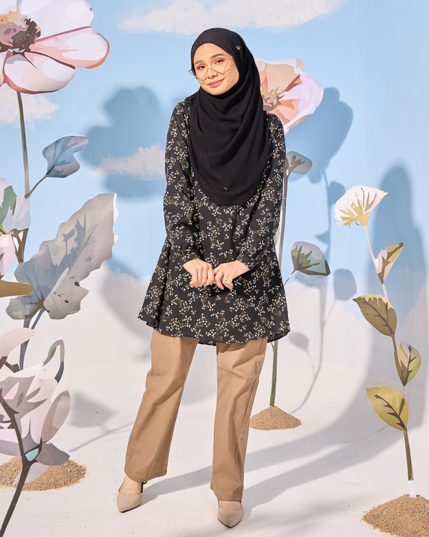 Blouse Lyana Laluna X MCC - Black Floral