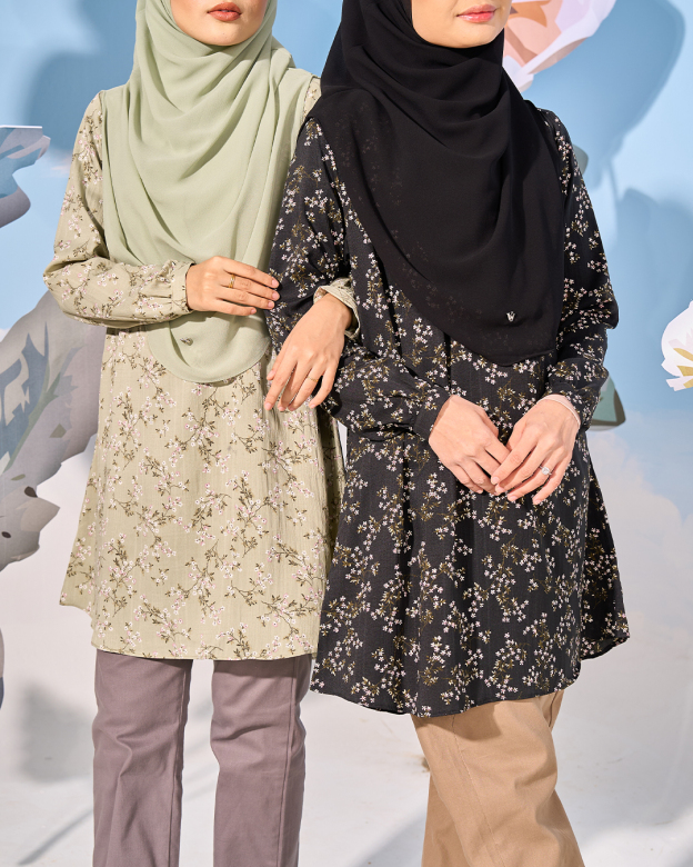 Blouse Lyana Laluna X MCC - Black Floral
