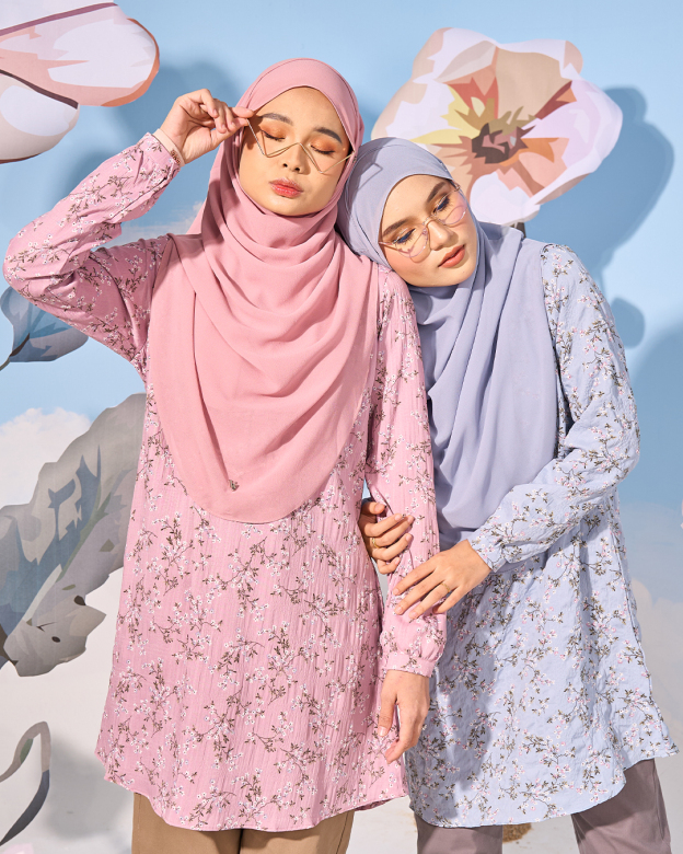 Blouse Lyana Laluna X MCC - Dusty Blue
