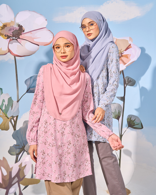Blouse Lyana Laluna X MCC - Dusty Blue