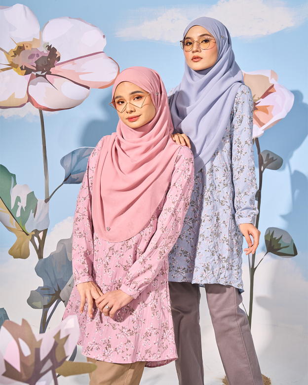 Blouse Lyana Laluna X MCC - Dusty Blue