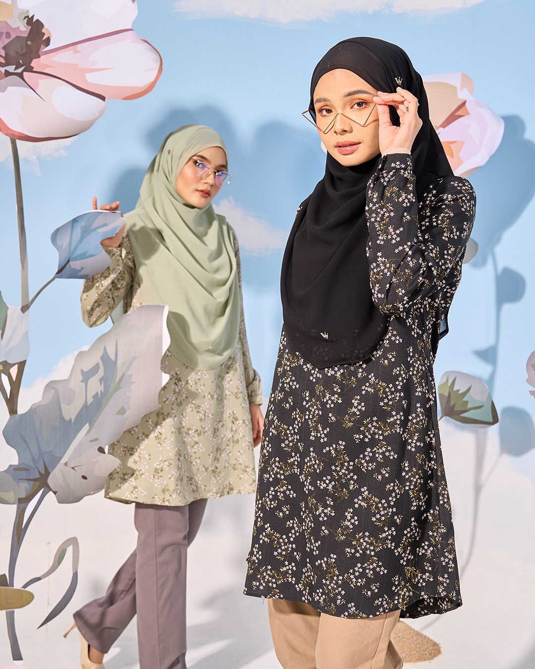 Blouse Lyana Laluna X MCC - Sage Green
