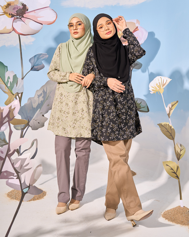 Blouse Lyana Laluna X MCC - Black Floral