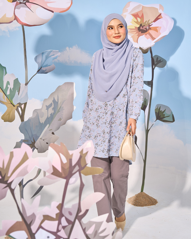 Blouse Lyana Laluna X MCC - Dusty Blue