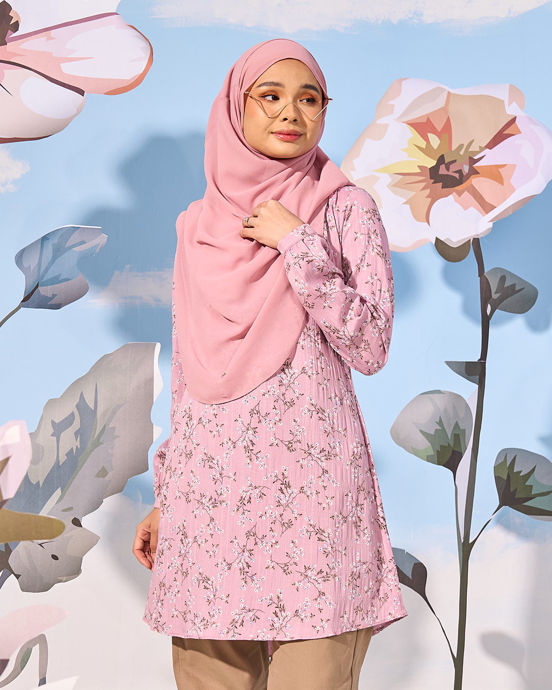 Blouse Lyana Laluna X MCC - Rosy Pink